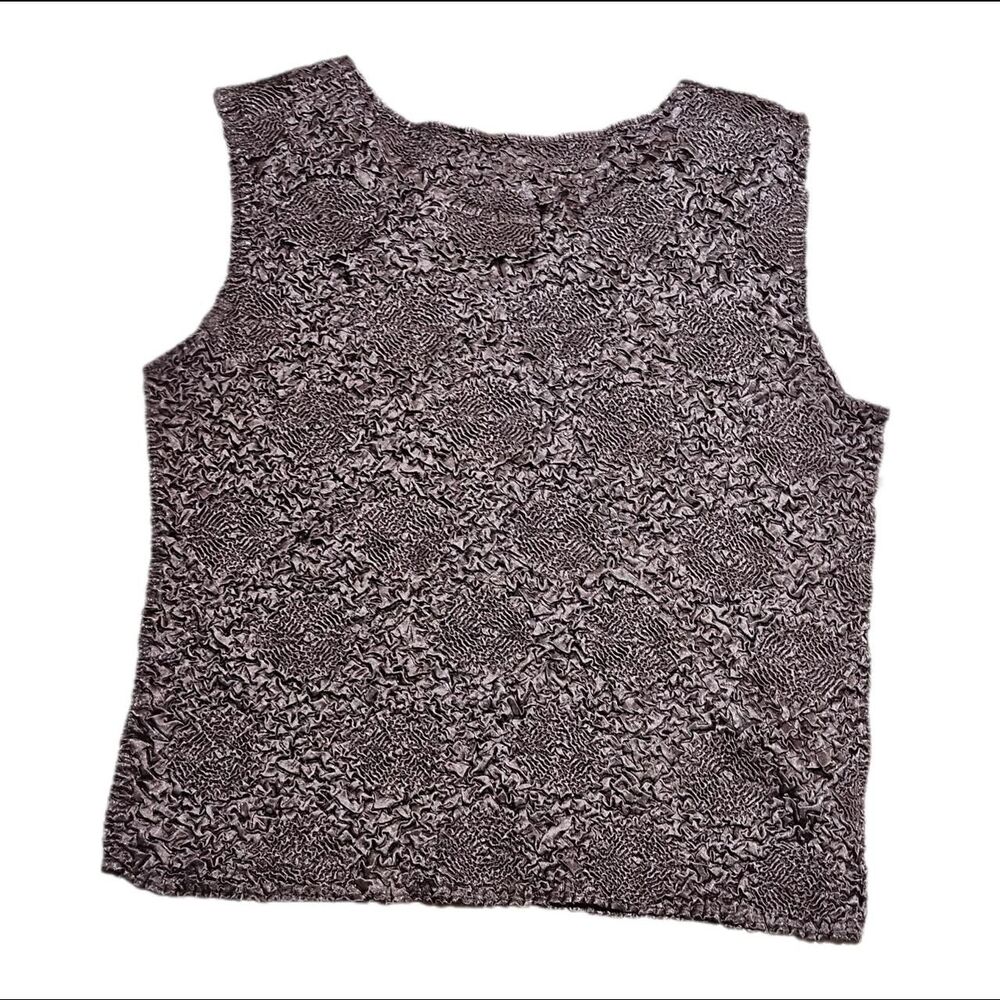 90s boho grunge brown textured stretchy sequin top